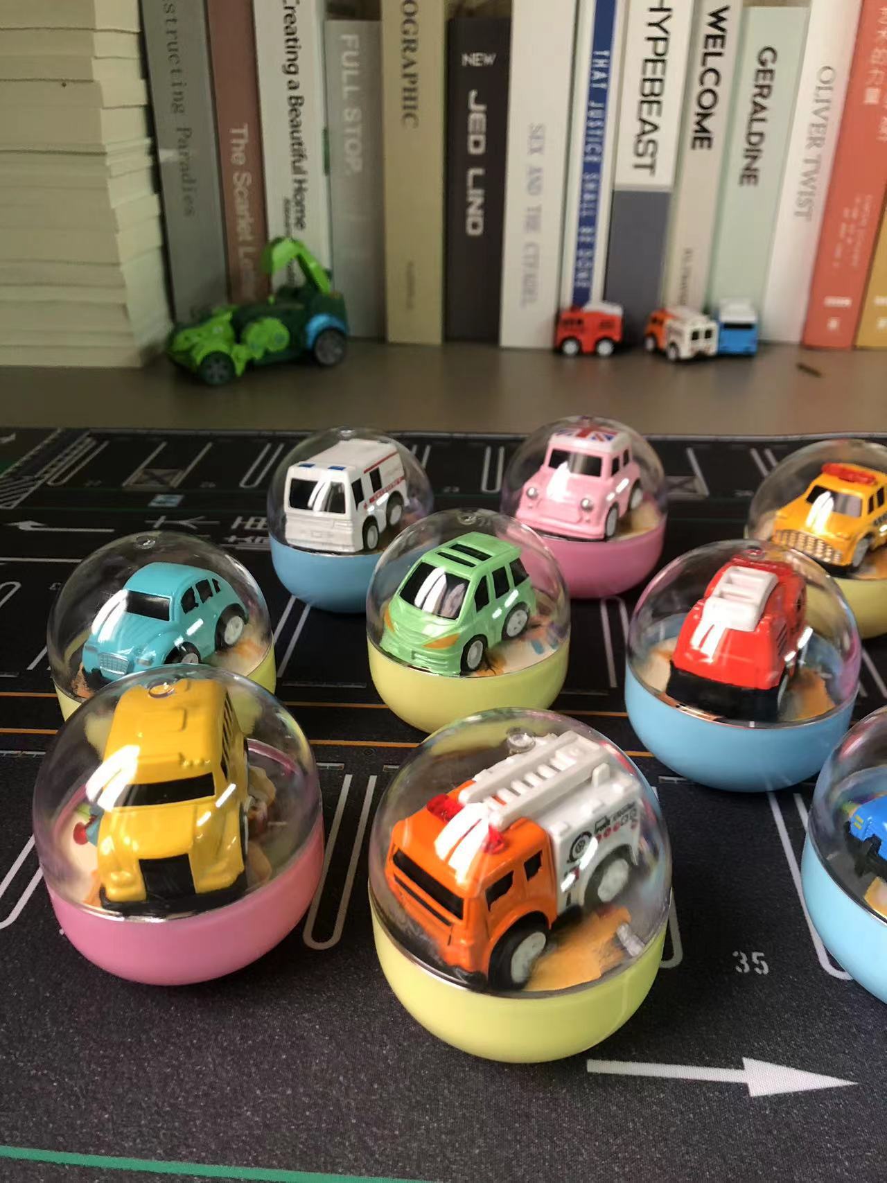 New Arrival Twist Egg Cartoon Pull Back Small Car Model Car - Temu United