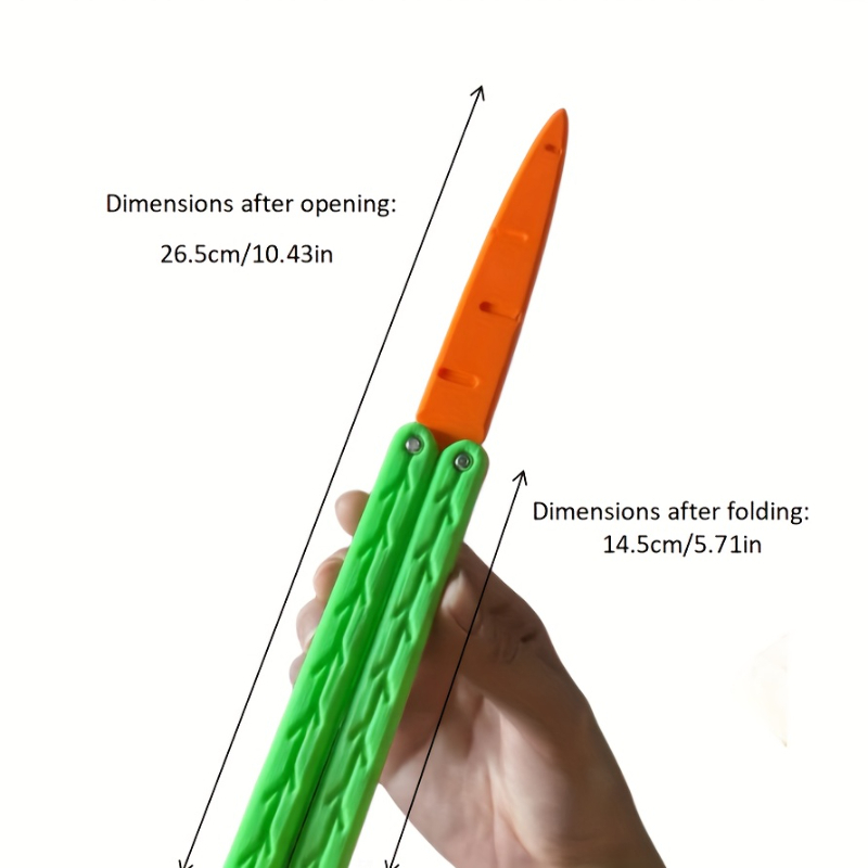 1pc Radish Knife Model, Funny Toy For Teenager, Foldable Butterfly