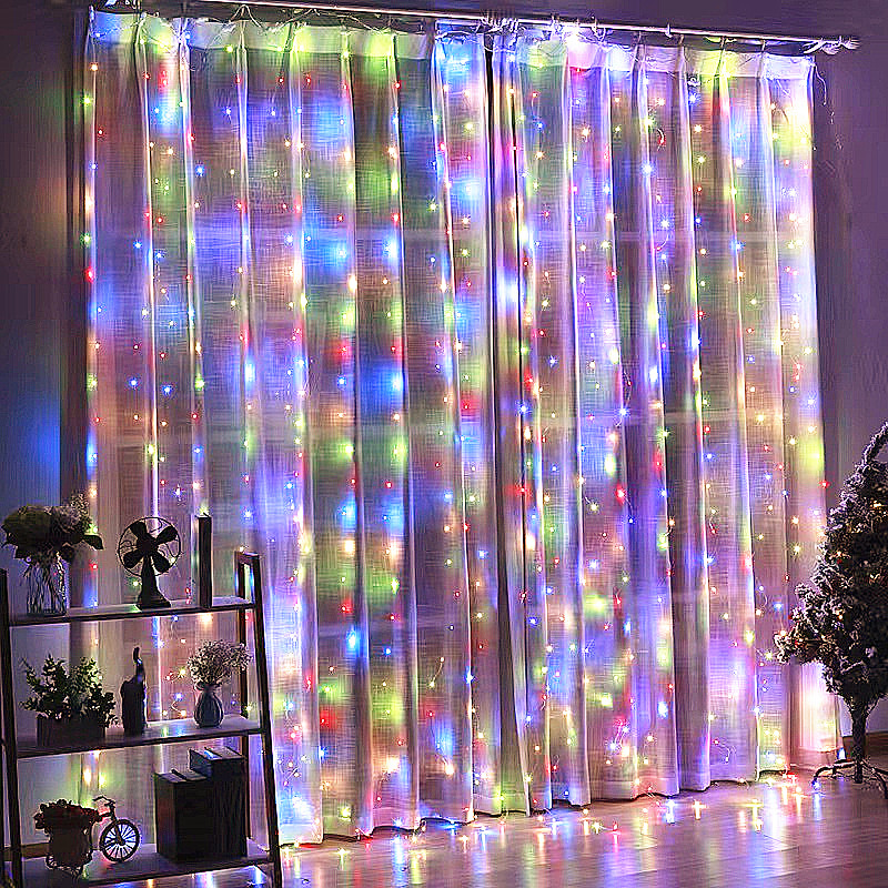 led window curtain fairy twinkle lights 100 200 300 leds usb operated 8 modes led copper string lights with remote timer for indoor christmas party home garden decoration usb powered