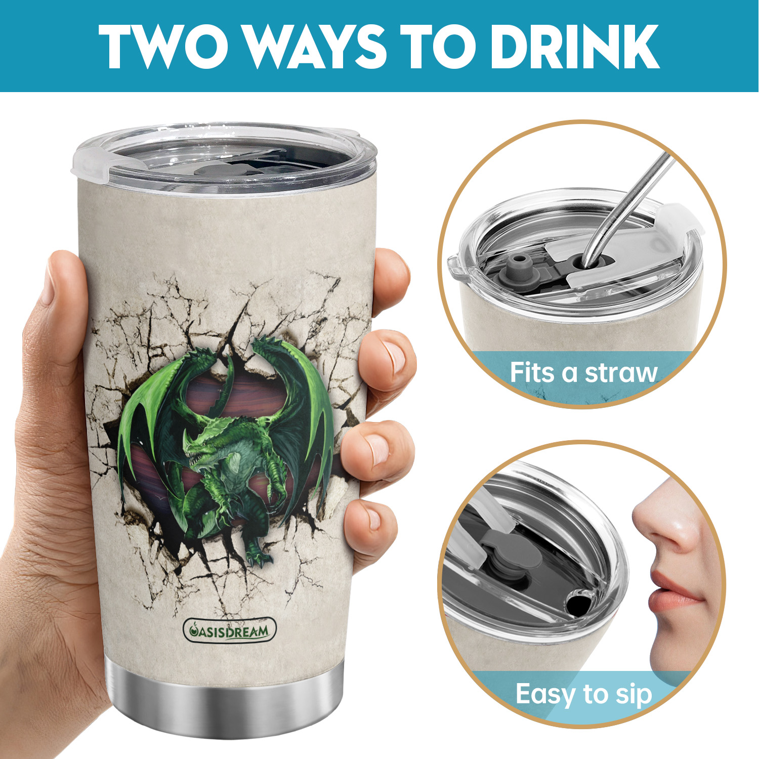 Green Beast Tumbler Stainless Steel Tumbler Cup With Lid, Travel Mug  Splash-proof Double Wall Vacuum Insulated Tumbler - Temu