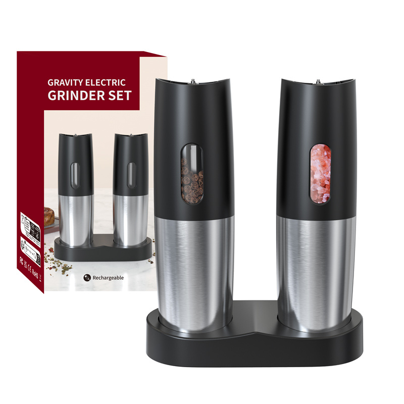 Rechargeable Electric Salt And Pepper Grinder Set, Electric Adjustable Spice  Grinder, Automatic Pepper Mill, Reusable Pepper Crusher For Kitchen Camping  Picnic Camping, Kitchen Gadgets, Kitchen Supplies, Chrismas Gifts,  Halloween Gifts - Temu