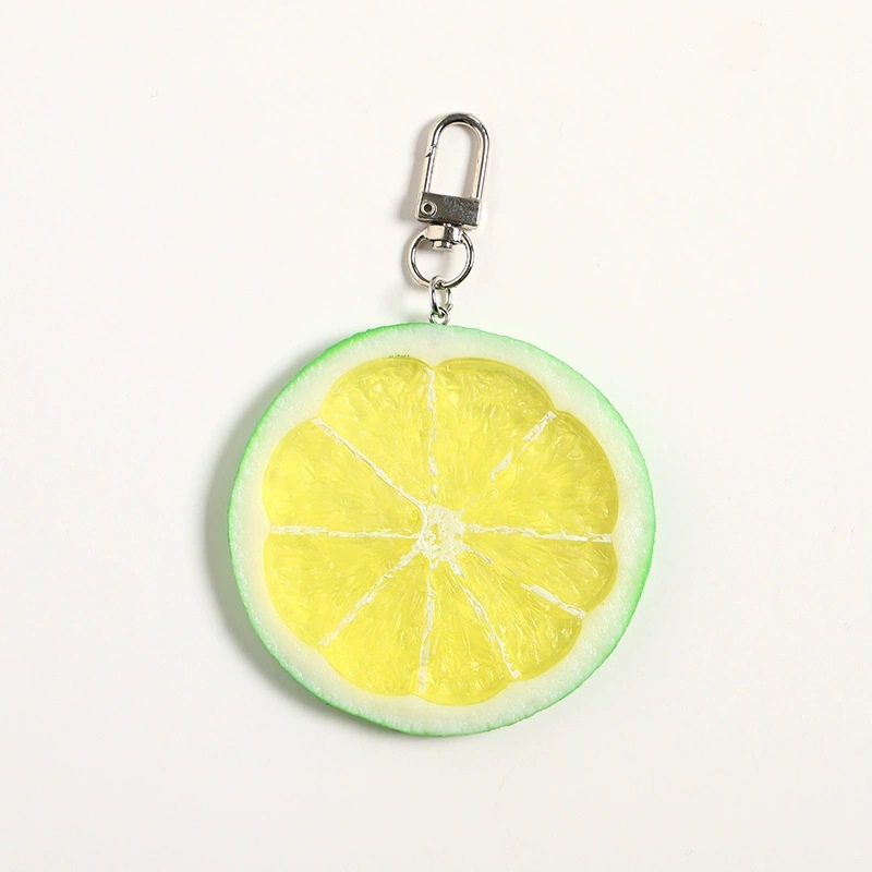 New Creative Fruit Small Fresh Lemon Keychain Bag Hanging Accessories,Temu