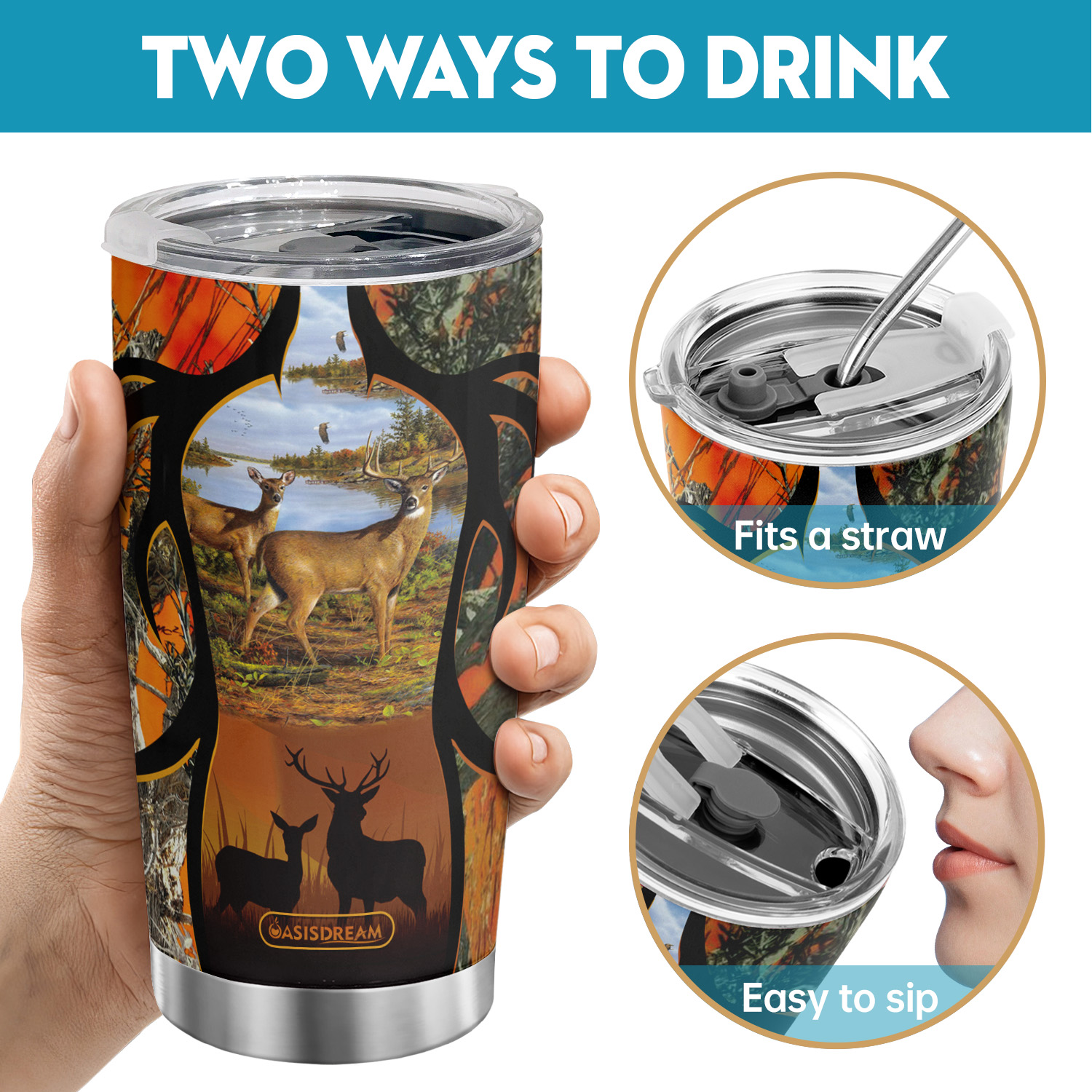 Hunting Gifts For Men, Hunter Gifts For Men, Coffee Cup For Men, Metal Deer  Hunting Tumbler Cup, Insulated Travel Coffee Mug With Lid - Temu