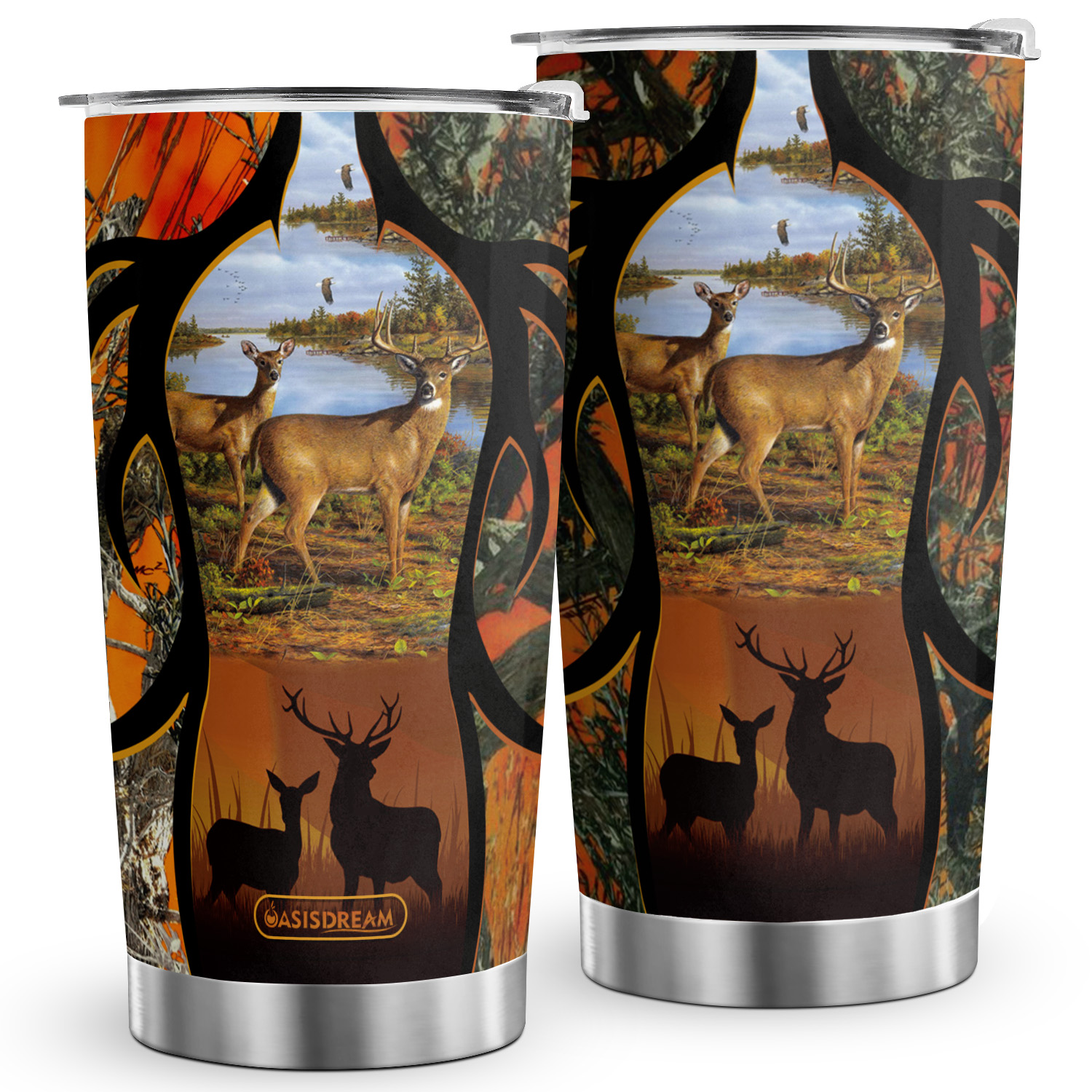 Hunting Gifts For Men, Hunter Gifts For Men, Coffee Cup For Men, Metal Deer  Hunting Tumbler Cup, Insulated Travel Coffee Mug With Lid - Temu