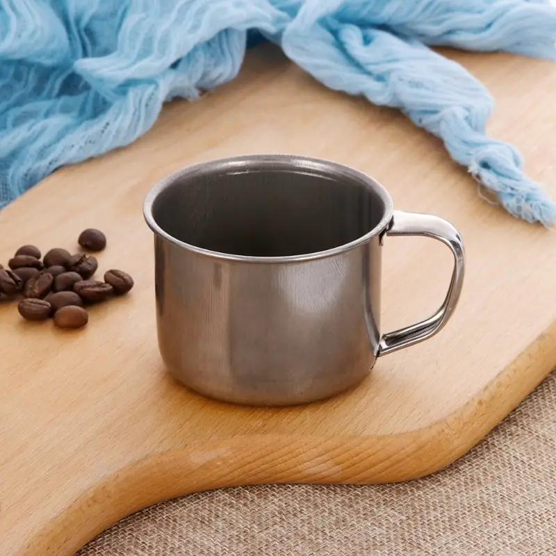 Stainless Steel Coffee Mugs Metal Coffee Cup With Handle, For Restaurant  Commercial Use - Temu