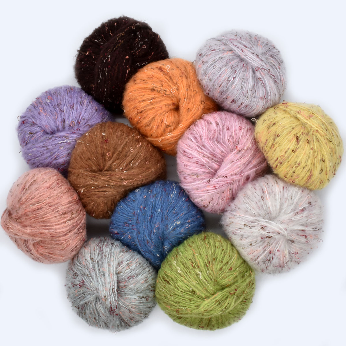 DIAMOND / MOHAIR 4Pcs 260m Crochet Yarn Soft Crochet Plush Hand Knitting  Yarn for Knitting Crochet and Crafts - 34 Camel Wholesale