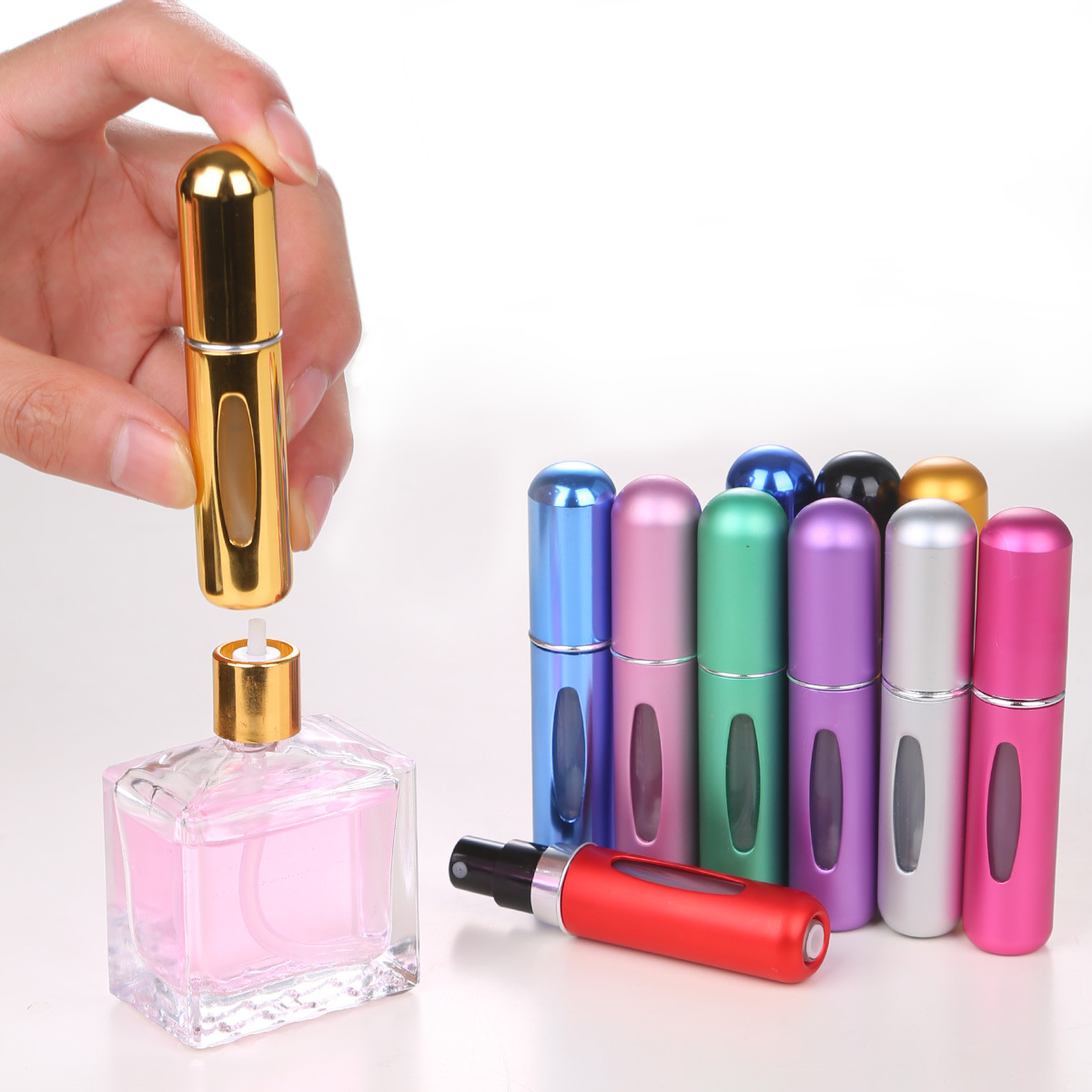 Perfume Spray Bottle, Portable Perfume Atomizer Refillable Mini Perfume  Bottles Fragrance Empty Bottle Scent Pump Case Travel Gift