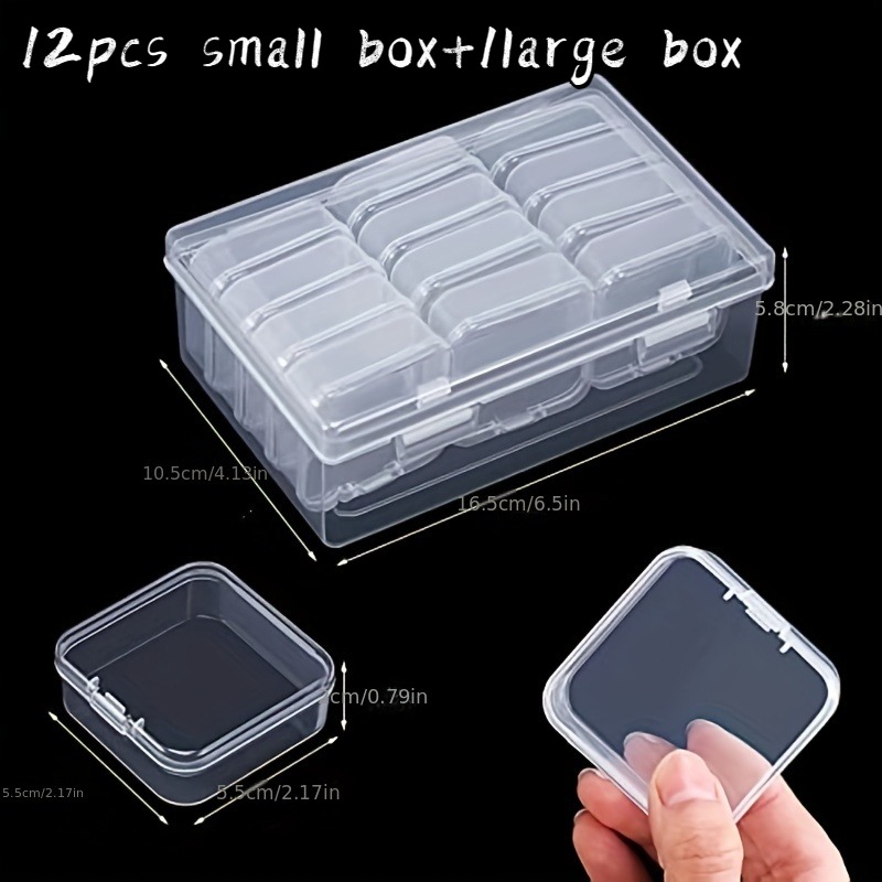 1pc Caja Cuadrada Acrílico Pequeña Tapas Transparentes Cajas - Temu