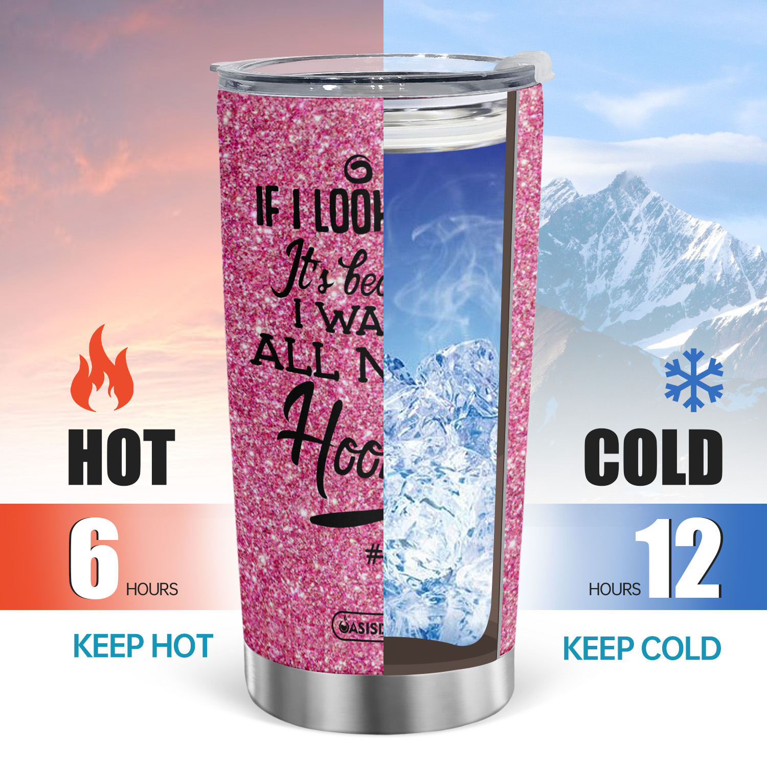 Cool All Night Hooking Tumbler Cup Insulated Coffee Travel - Temu