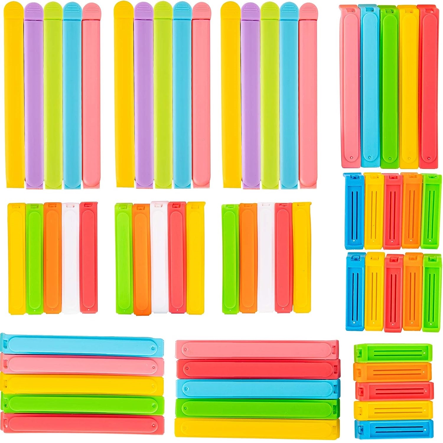 

30pcs, Plastic Chip Clips Bag Sealing Clips For Food And Snack Storage- Colorful Food Fresh Keeping Chips Bread Bag Clamp Sealer For Kitchen Food Packages