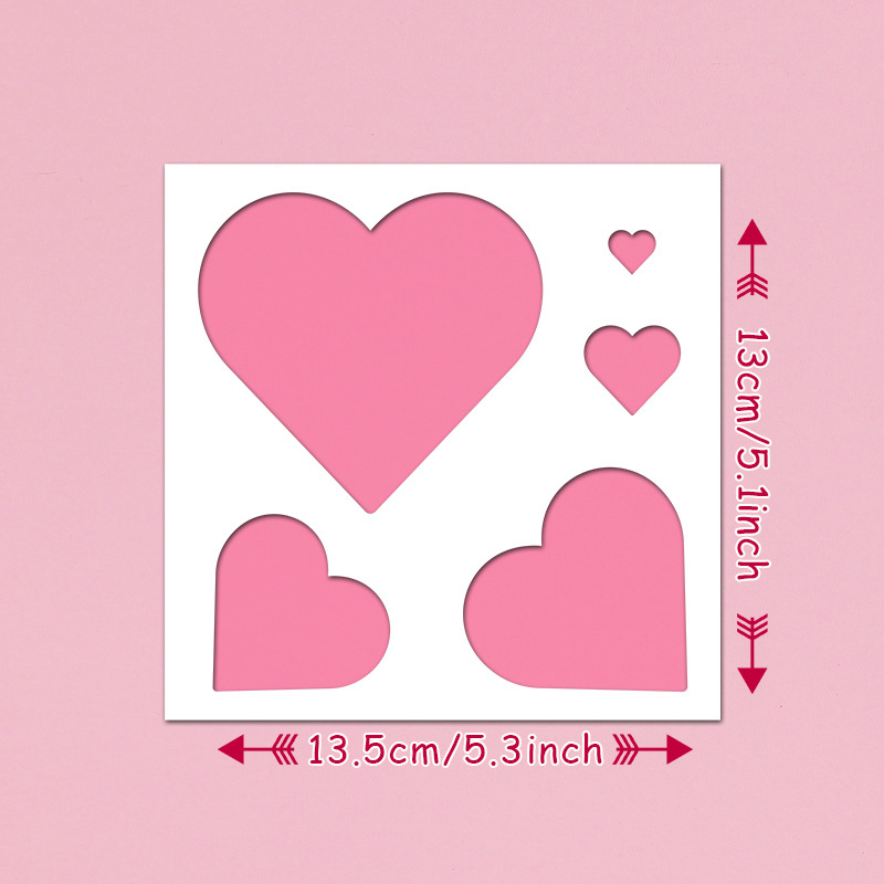 16pcs 6x6in Hearts Love Stencils, Valentine Stencils For Sugar Cookie,  Reusable Plastic Biscuit Stencils With Assorted Sizes Heart Shapes Love  Letters