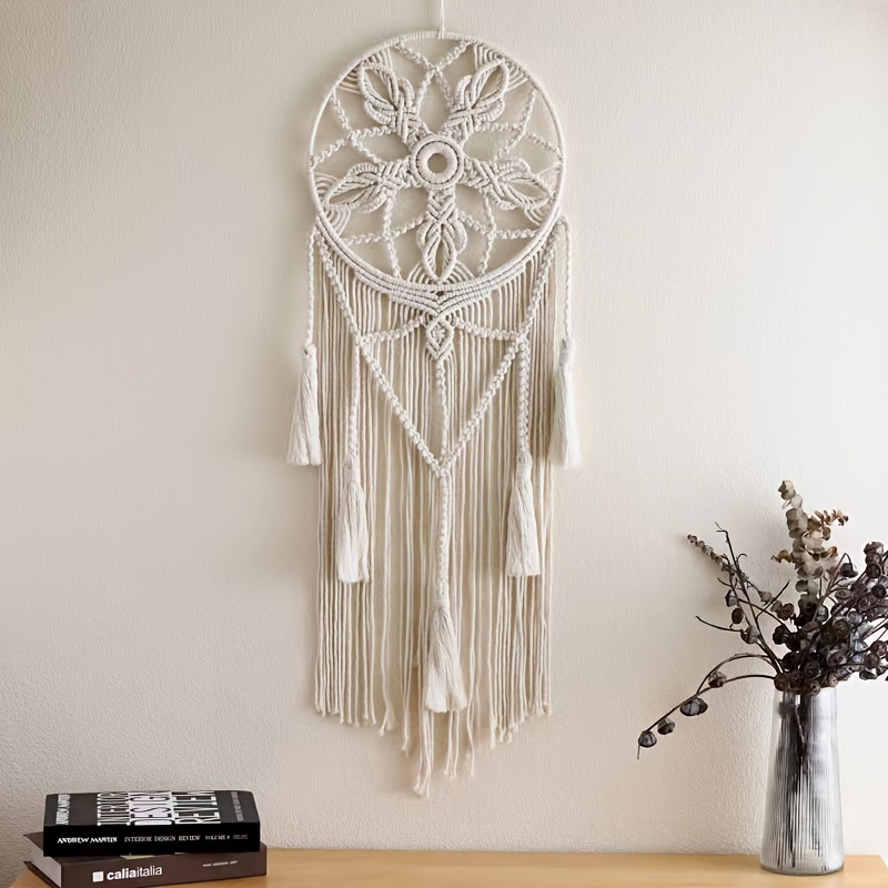 Boho Style Tassel Woven Dream Catcher Woven Wall Hanging - Temu