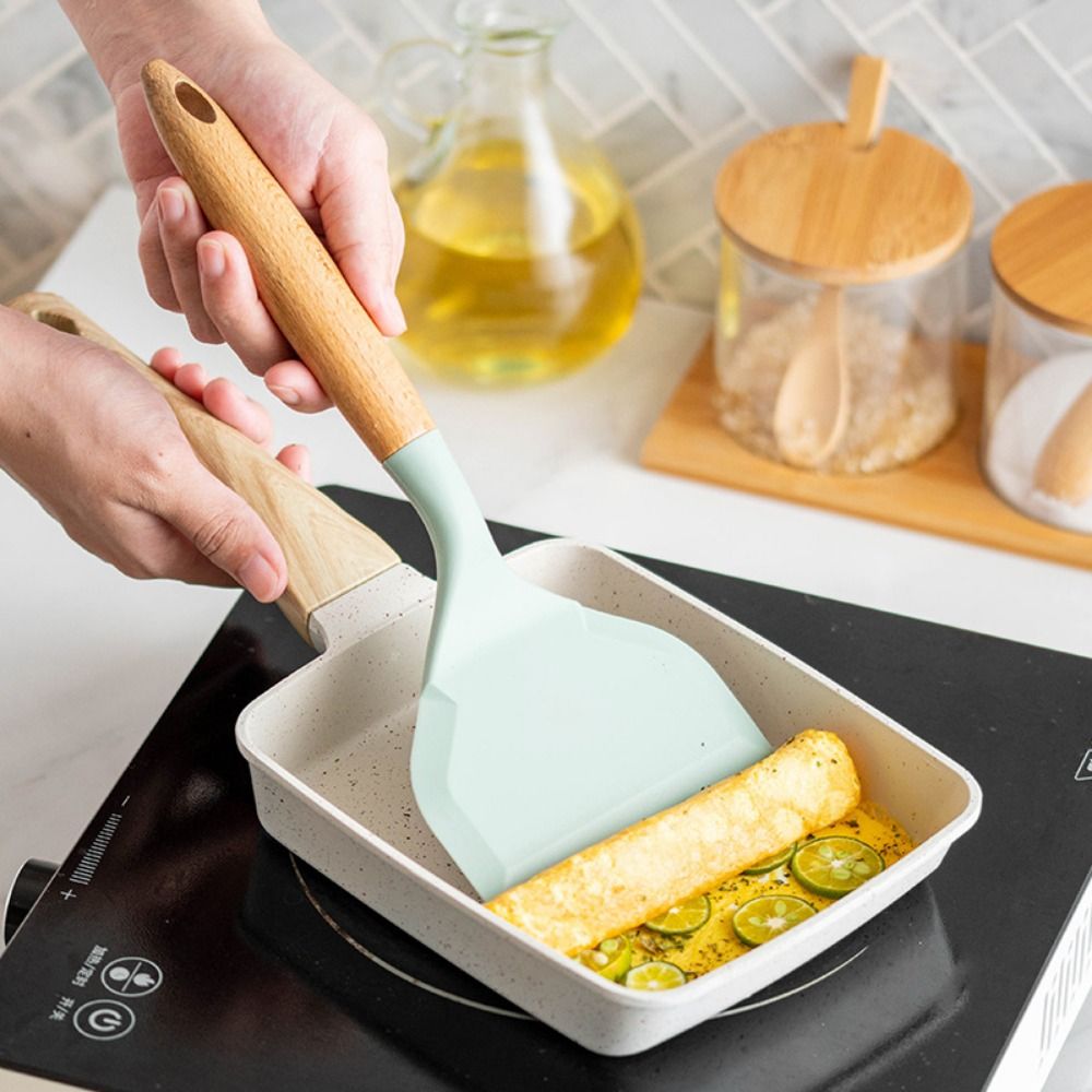 1pc Kitchen Tool Silicone Spatula Non-Stick Pan Fried Shovel