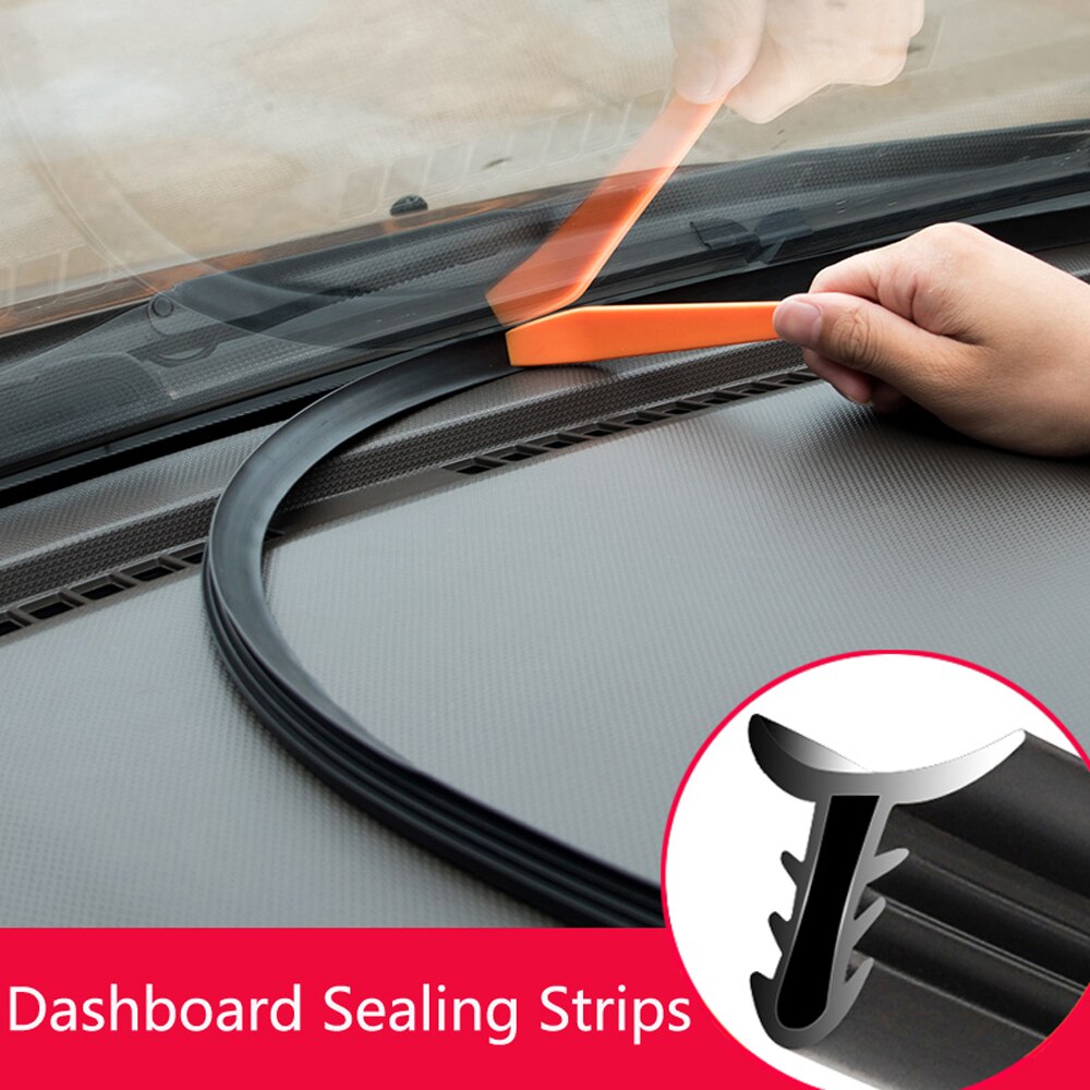 

1pc Black 1.6m Car Rubber Sealing Strip, Auto Dashboard Sealing Strip, Noise Sound Insulation Rubber Strip Universal For Weatherstrip