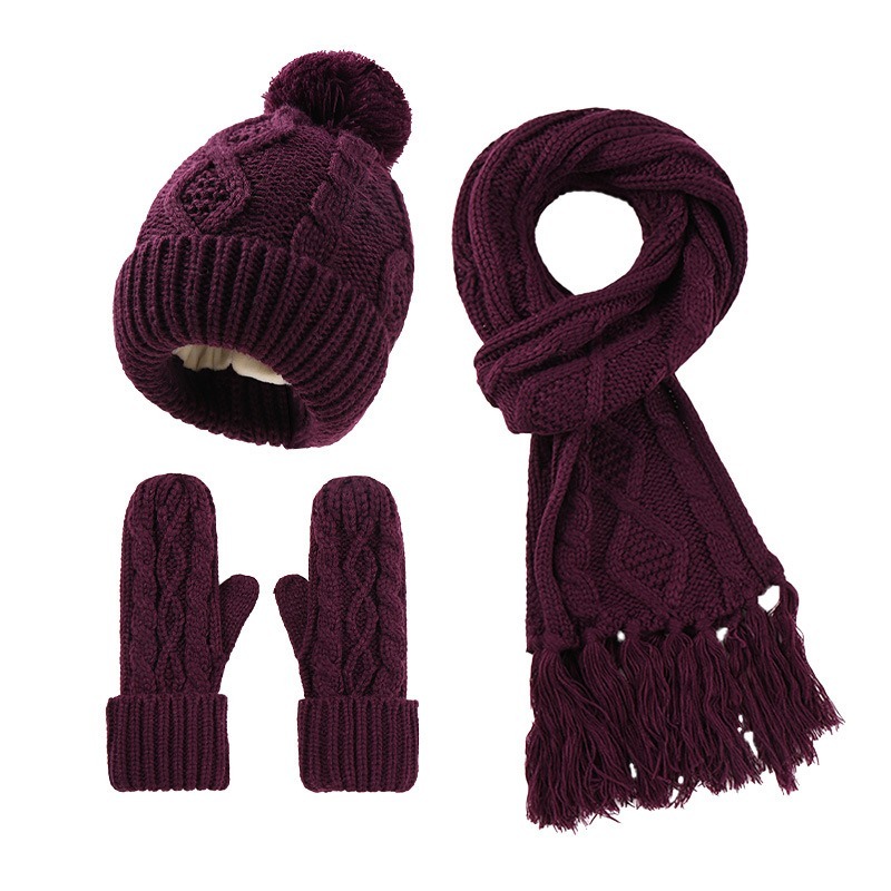 Hat Scarf Gloves Set Hat Scarf Combo Hat Scarf Mittens-hat 