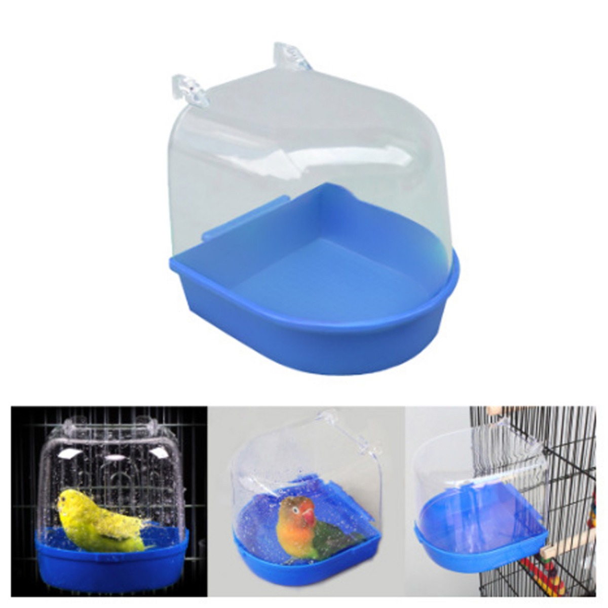 ZHU Baignoire pour Oiseaux,Baignoires Perroquet en Plastique pour