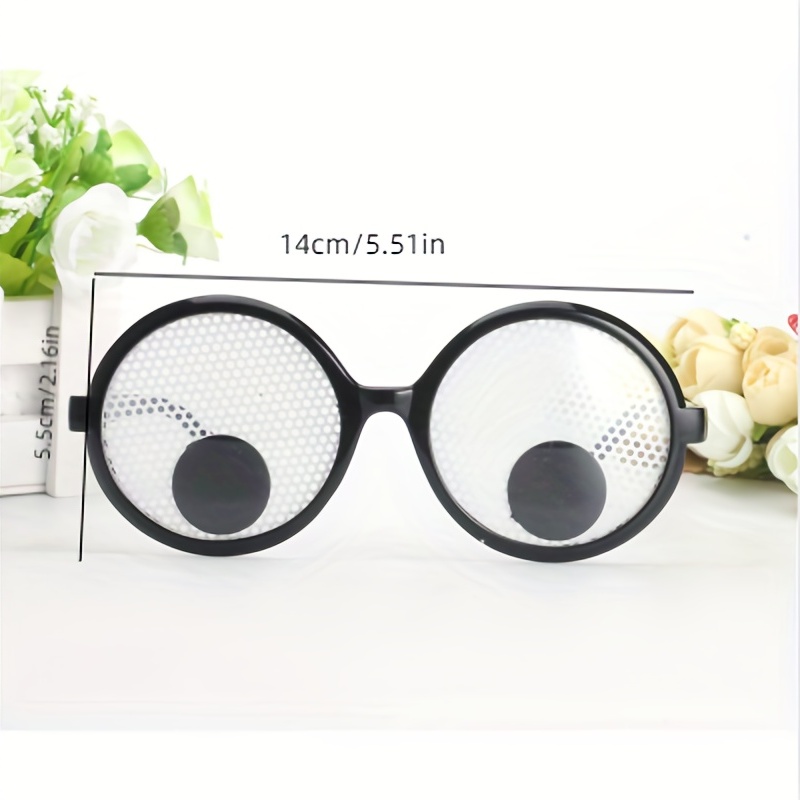 Funny Eyeball Round Frame Glasses Men Womenn Perfect Temu 6359