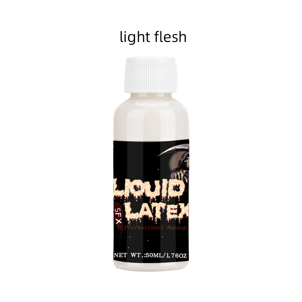 Clear White & Light Flesh Halloween Makeup Liquid Latex | SFX Makeup |  Halloween Latex Makeup | Fake Blood Liquid Latex Glue For Skin | Prosthetic  Glu