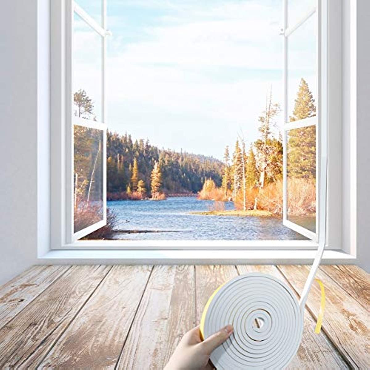 Burlete de espuma de alta densidad para sellar puerta, rollo de cinta  aislante para marco de puerta, ventana, aire acondicionado | Burlete de  sellado