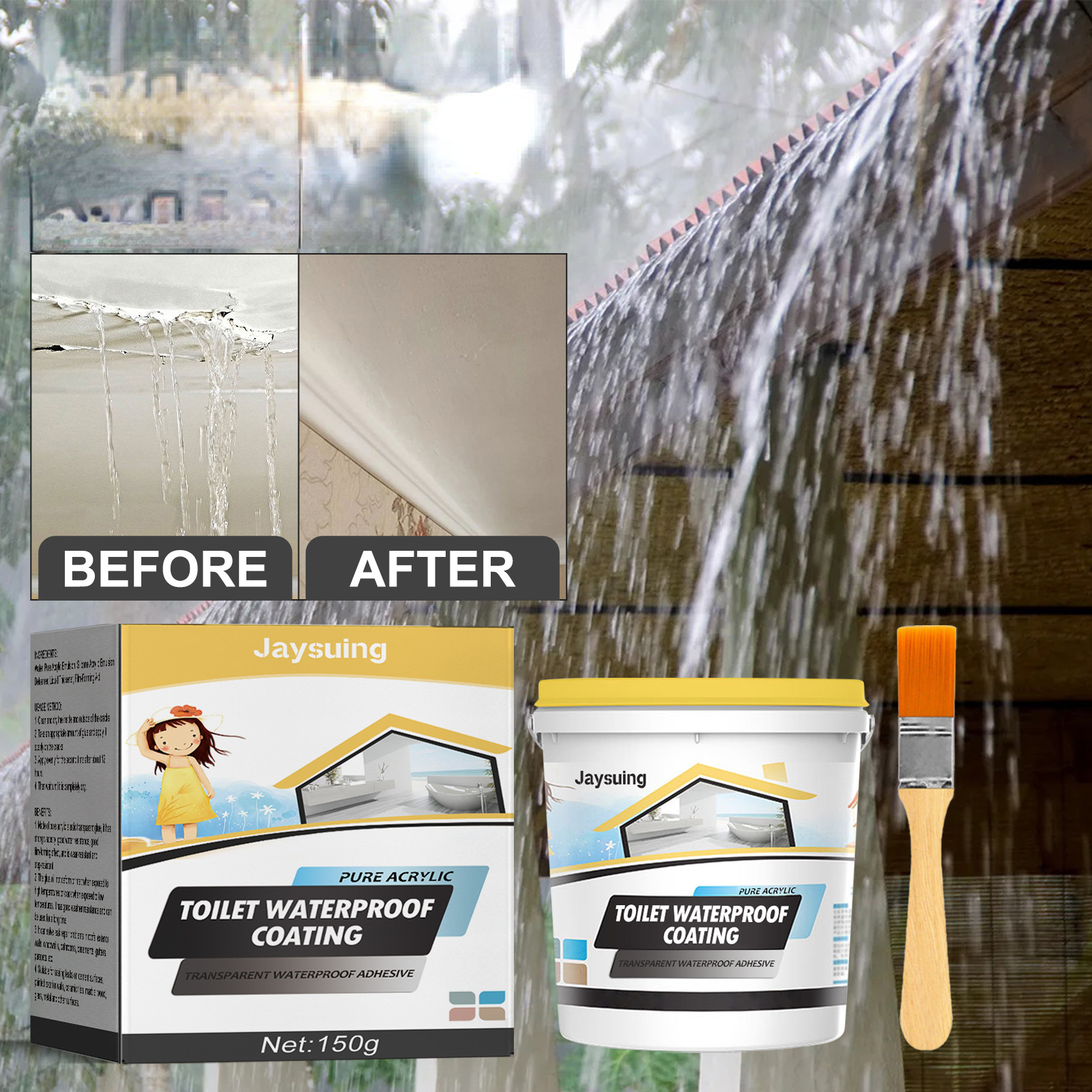 Revolutionize Your Home With Transparent Waterproof Glue For - Temu