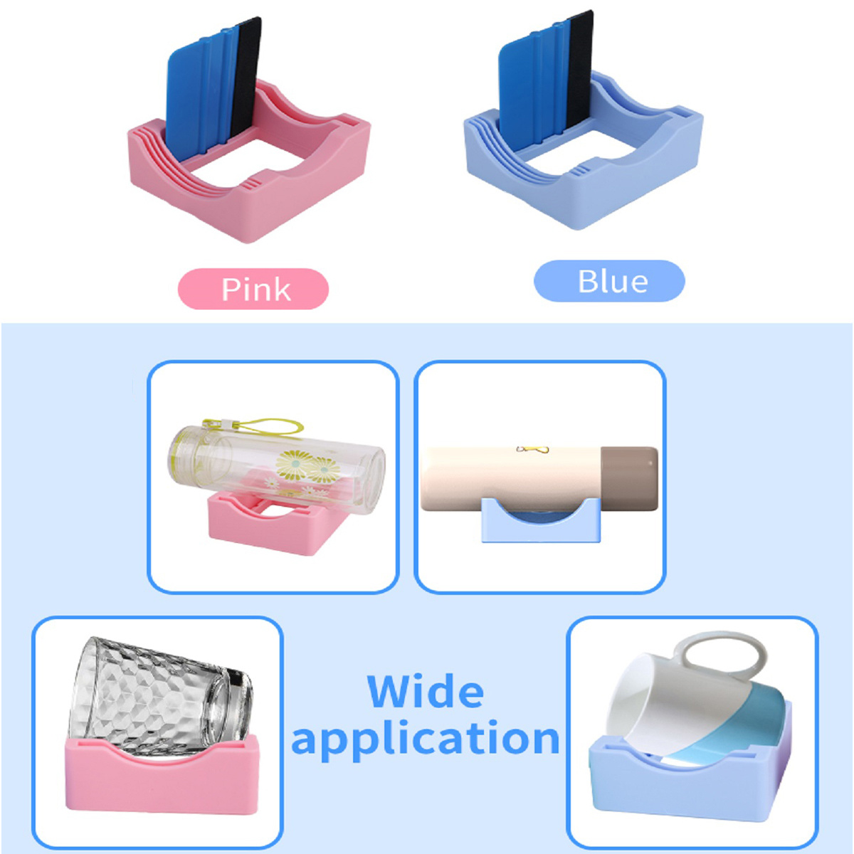 Silicone Cup Cradle for Tumblers with Built-In Slot, Tumbler