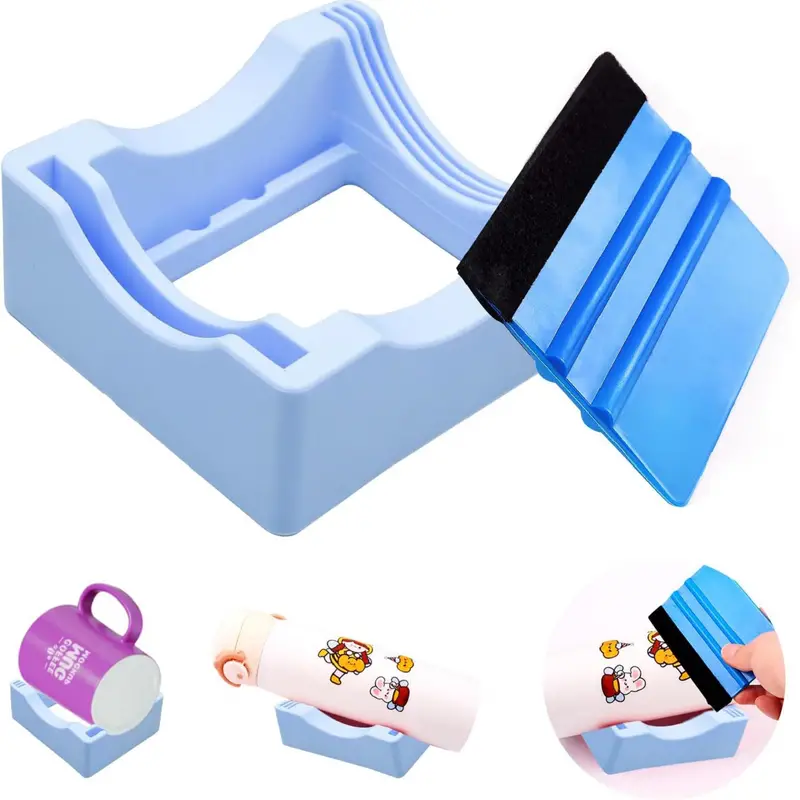 Tumbler Cradle Holder for Crafts, Silicone Non-Slip Cup Holder for Wrapping  Viny