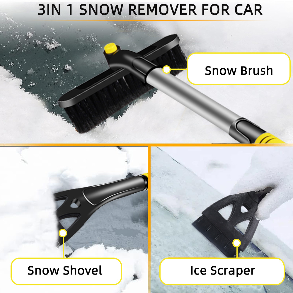 1 Telescoping Snow Brush Ice Scraper Rotating Removal Car - Temu