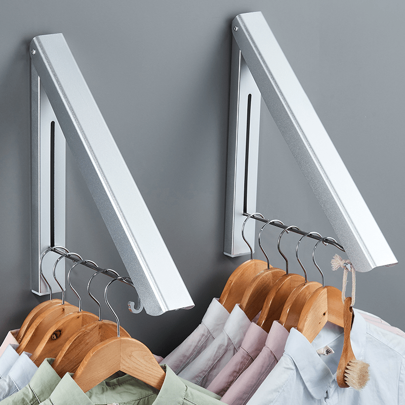Portable Folding Clothes Hanger Bathroom Wall Mounted - Temu