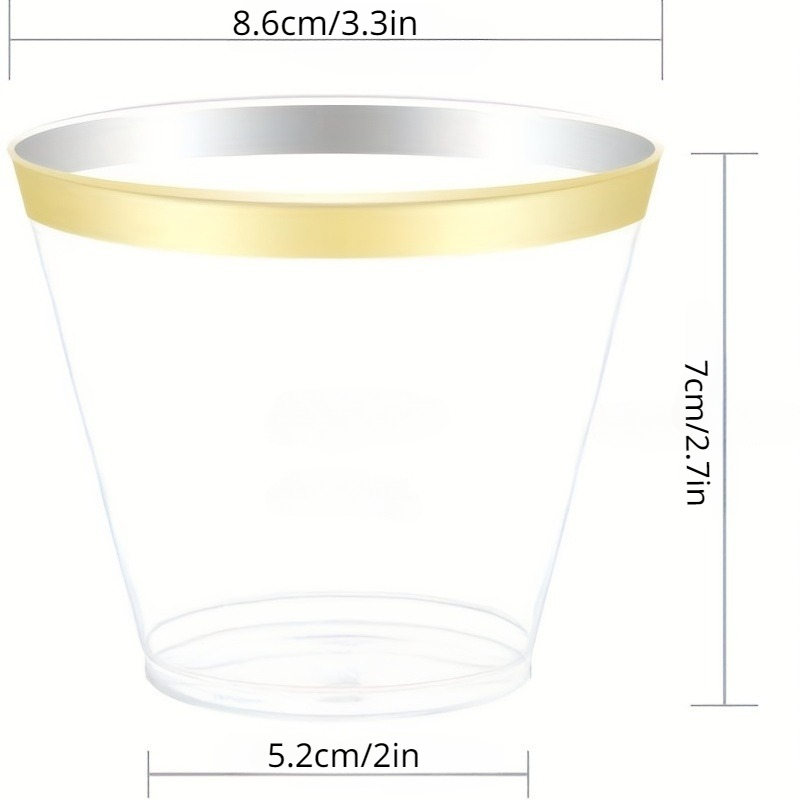 9oz Clear Plastic Cups With Lids Disposable Drinking Glasses - Temu