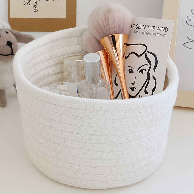 Woven Storage Baskets For Shelf Storage Organizing Household - Temu