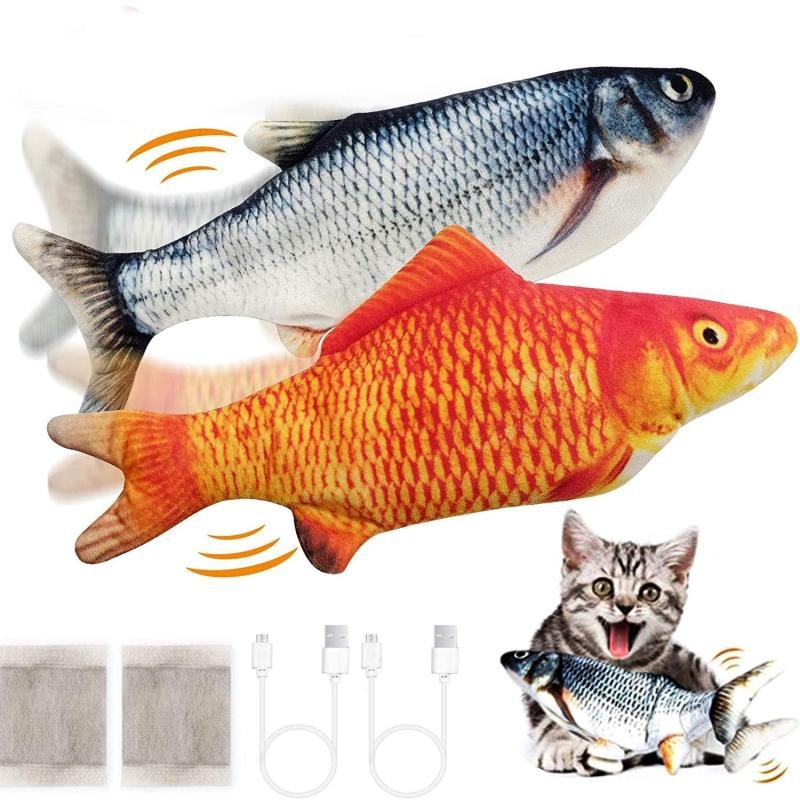 Electric Floppy Fish Toy Moving Cat Kicker Fish Toy - Temu