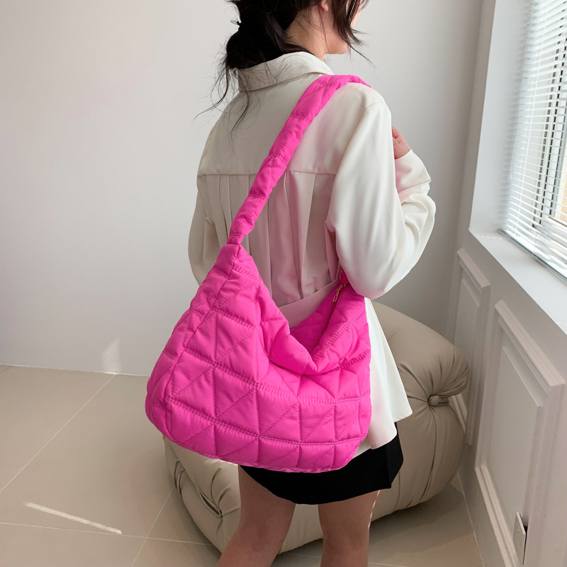 Fashion Quilted Crescent Bag, Trendy Pu Shoulder Hobo Bag, Women's Stylish  Handbag & Tote Purse - Temu