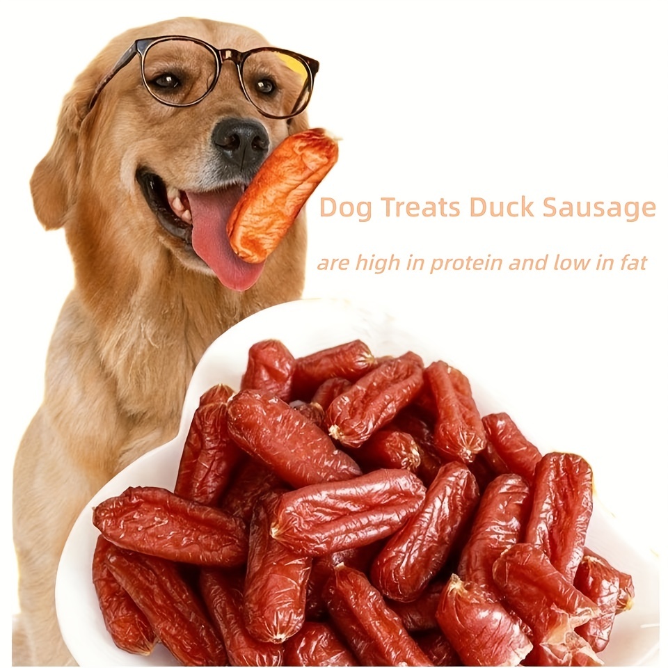 Soft Chew Duck Sausages For Dogs, Dog Treats Duck Training Treats, Slow Roasted Snacks For Medium And Large Dogs, Duck Training Treats For Dog