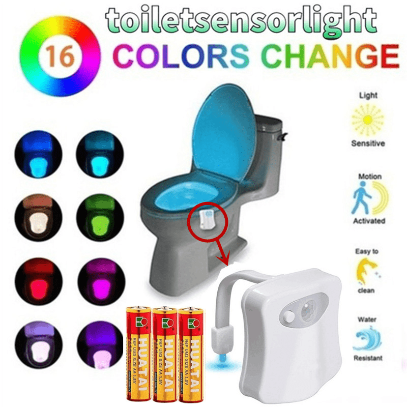 New Style UV Sterilizer Toilet Night Light 8/16 Colors Changing