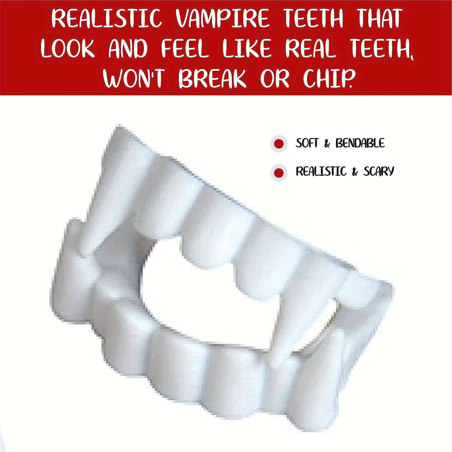 1pc Halloween Fake Vampire Teeth Party Decoration for Kids Plastic