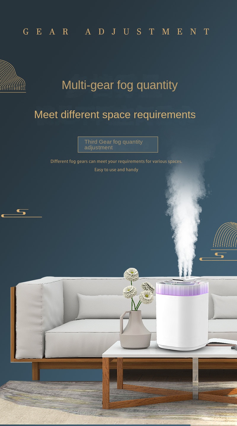 large mist volume humidifier household three spray heads water aromatherapy atomizer bedroom air humidifier details 5