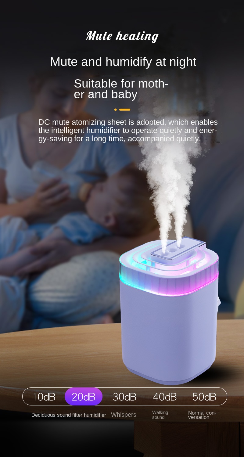 large mist volume humidifier household three spray heads water aromatherapy atomizer bedroom air humidifier details 12