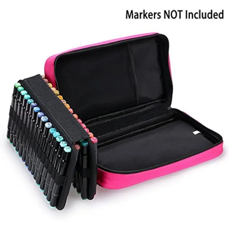 Lipstick Organizer Art Marker Carrying Case - 60 Slots Canvas Zippered  Markers Storage For Lipstick, Markers, Empty Wallet - Temu