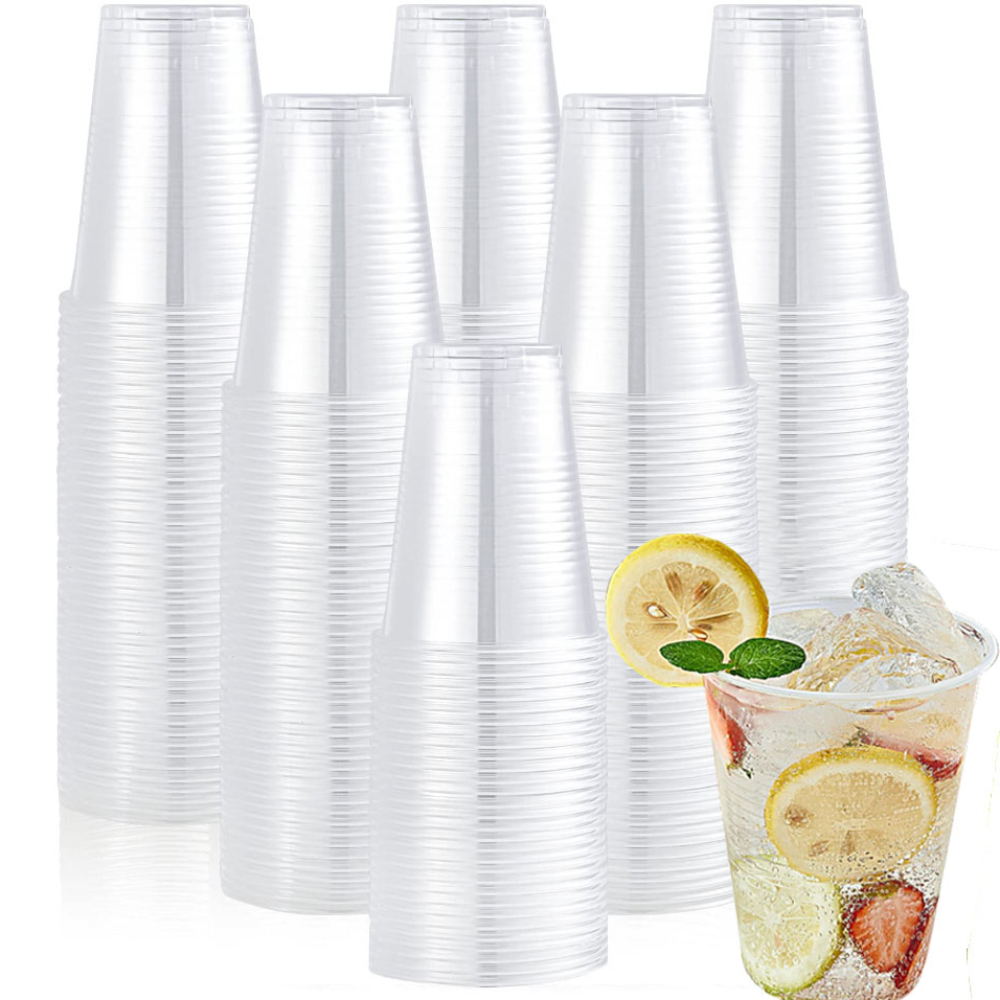 Prestee Small Clear Plastic Cups, 5 oz. 100 Pack, Hard Disposable Cups,  Plastic Wine Cups, Plastic Cocktail Glasses, Plastic Drinking Cups, Plastic