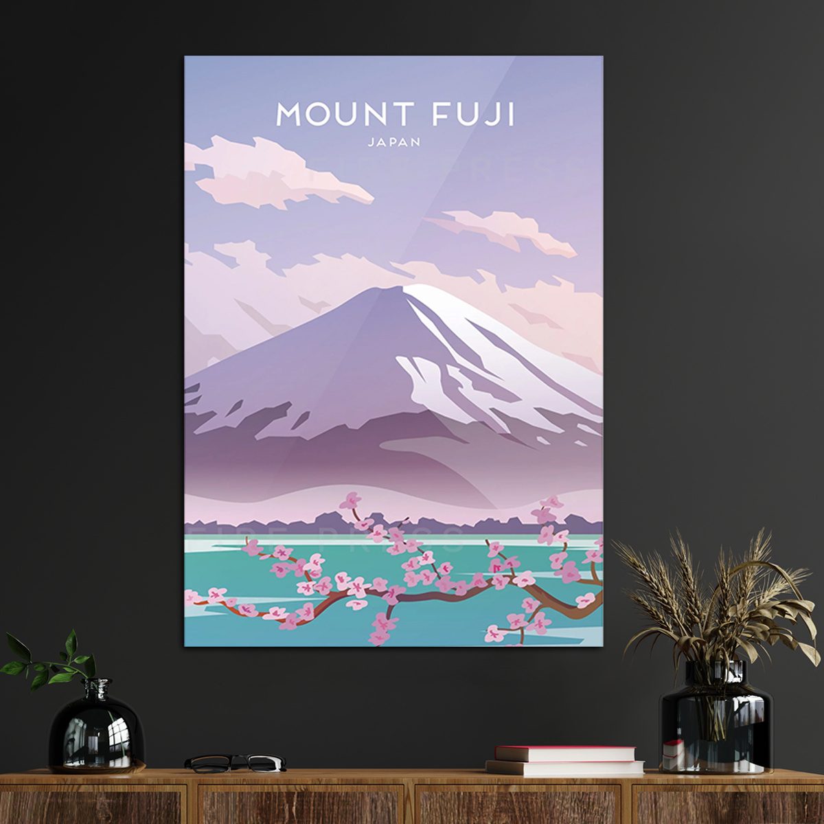 1 Pezzo Monte Fuji Giappone Canvas Wall Art Per La Decorazione Domestica,  Poster Moderno Da Parete, Stampe Su Tela Vintage Per Soggiorno, Camera Da Le