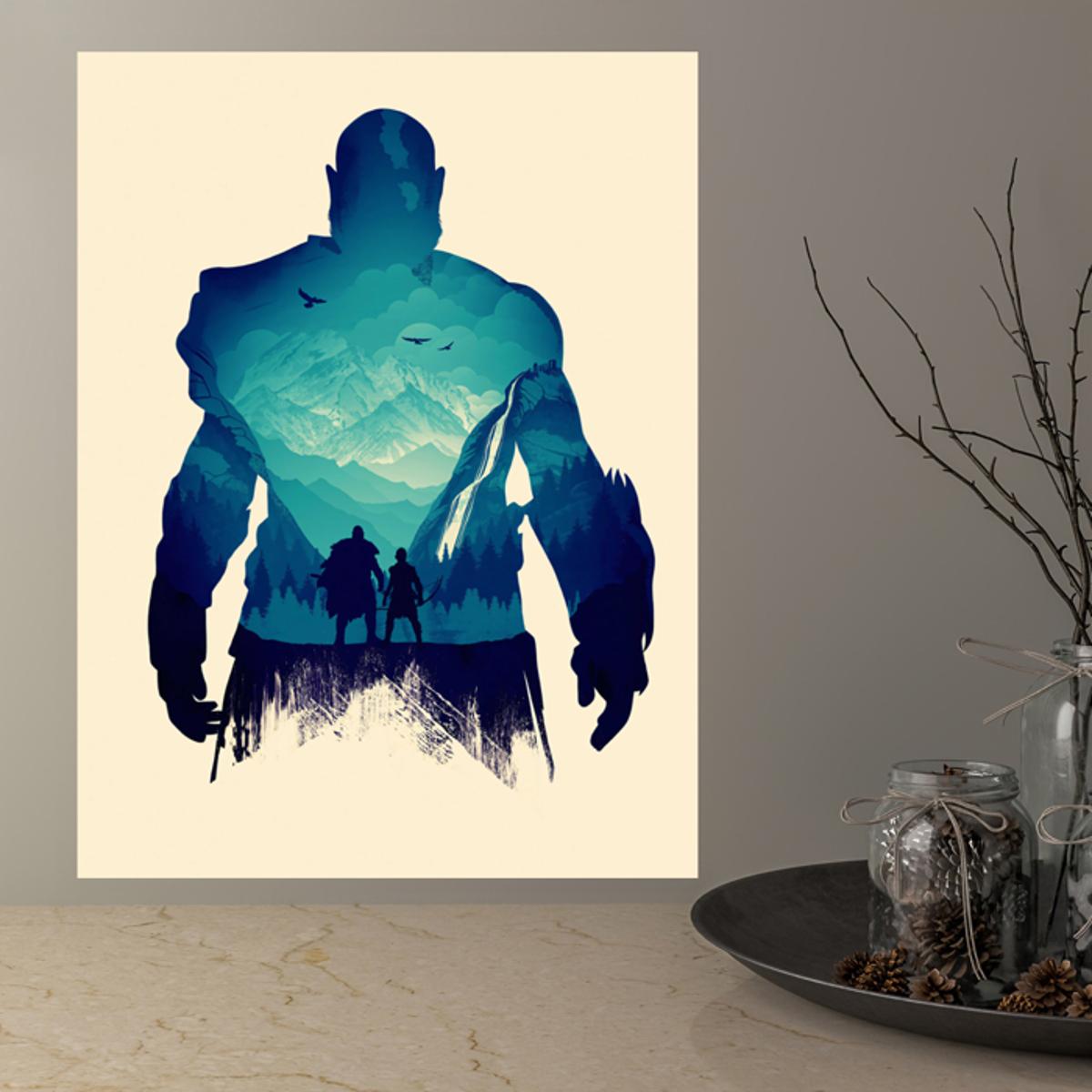 Kratos God War Ascension Poster Decorative Painting Canvas Wall Art Living  Room