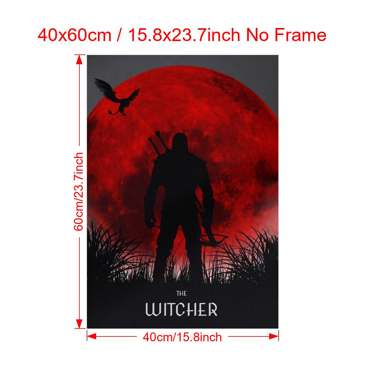 The Witcher Game Poster Canvas Wall Art Picture for Living Room