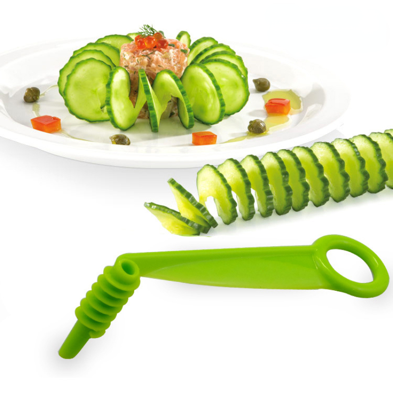 1pc Creative Kitchen Gadgets Fruit & Vegetable Tools Knife Manual Cutter  Cucumber Slicer Crusher Peeler Home Tools