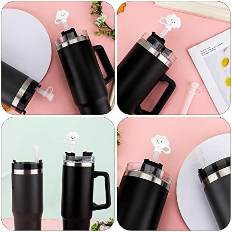 Cloud Straw Tip Covers, Silicone Anti-leaking Straw Stoppers Reusable  Dust-proof Straw Cover Straw Plugs Protector For Stanley Cup - Temu