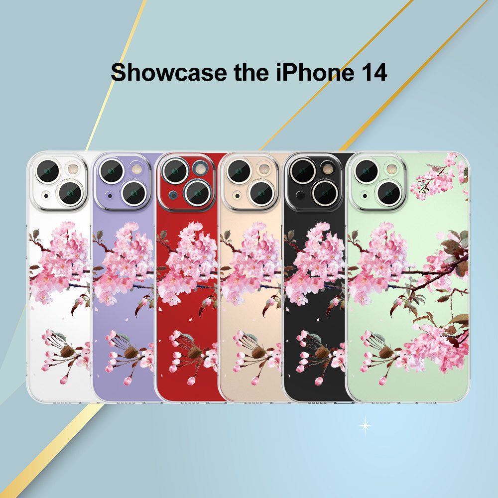 

2.0mm Clear Phone Case With Plum Blossom Uv Printing Phone Case 360 Degree Full Protection Phone Cover For Iphone 11 12 13 14 Pro Max 15 Xr X/xs 7 8 Plus Se Mini