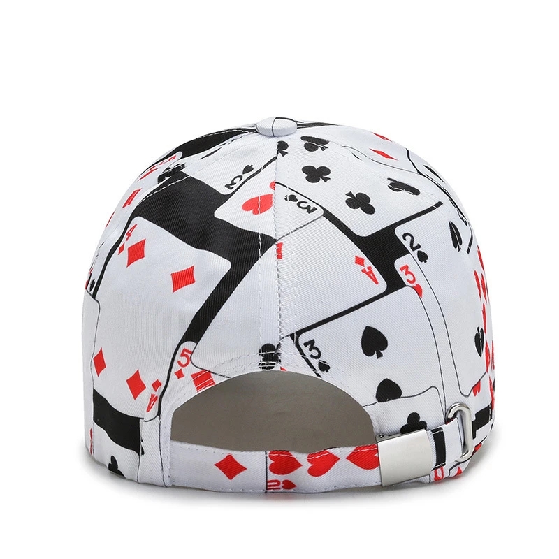 new hip hop hat mens outdoor mountaineering cap poker game playing card adjustable cotton baseball hat protection hat details 3