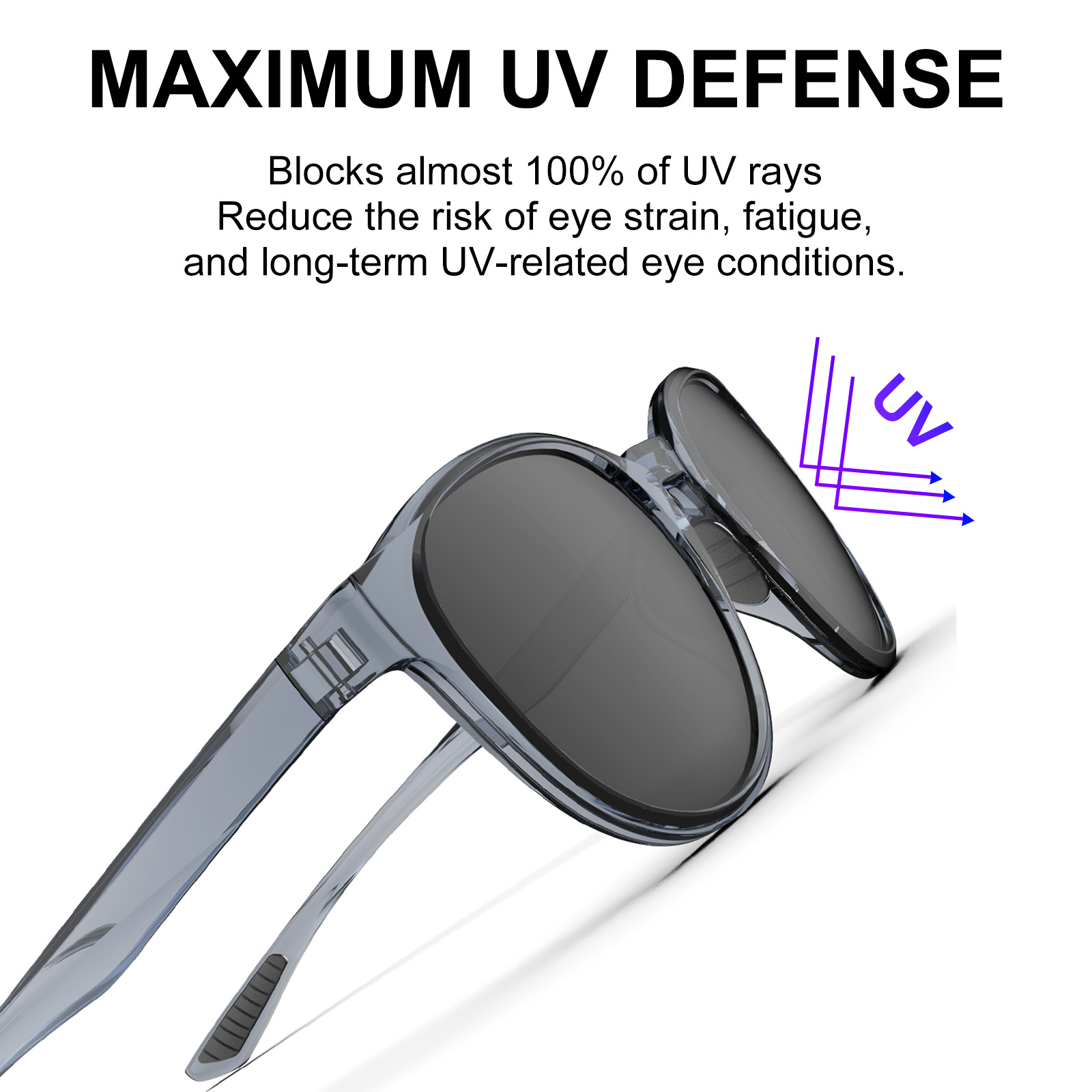 Gafas de Sol para Hombre Polarizadas HD Lentes para Conducir Proteccion UV  Negro