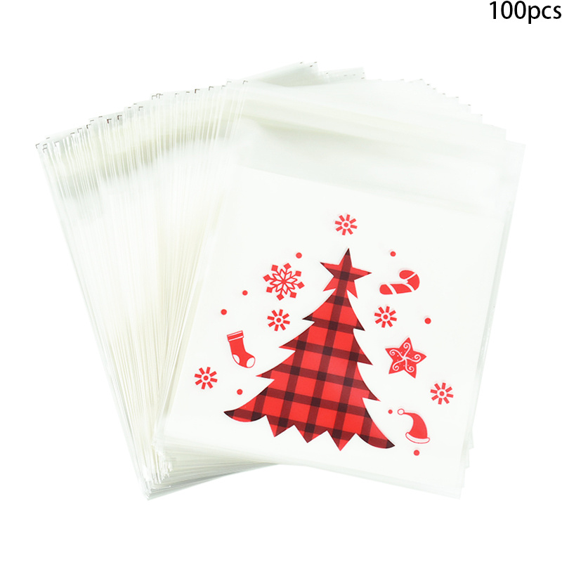 Craspire 1 Bag Christmas Theme Rectangle Plastic Zip Lock Candy Storage Bags,  Self Seal Bag, for Biscuit & Candy Packaging, Santa Claus, 220x155x0.1mm,  50pcs/bag – CRASPIRE