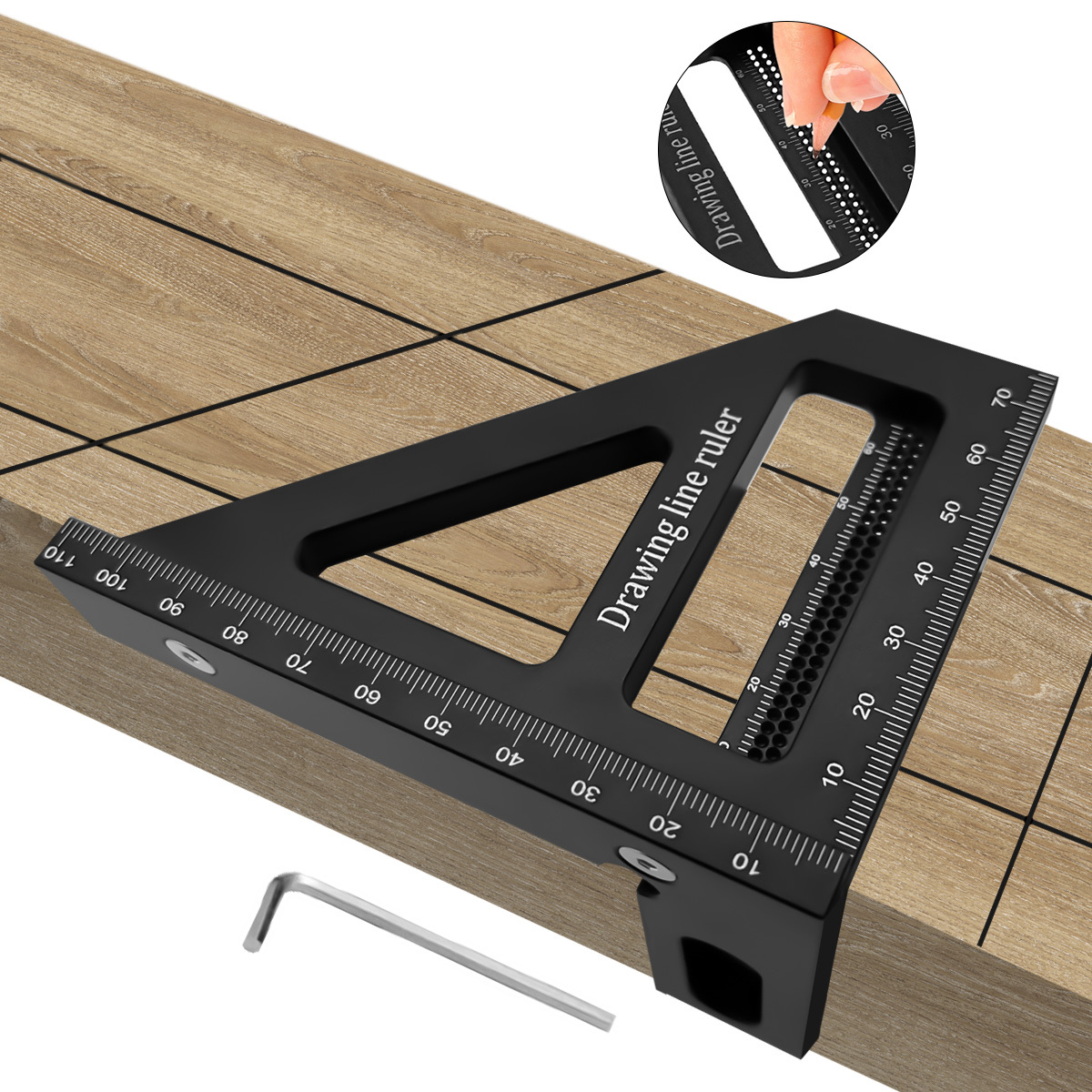 Woodworking Square Tool Carpenter Layout Aluminium Adjustable Combination  Square Set Metal Carpentry Triangle Ruler - AliExpress