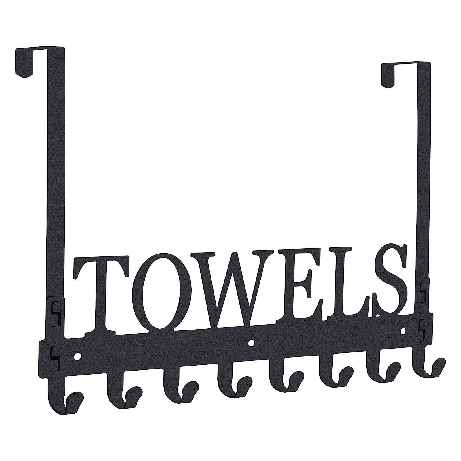 1pc over the door hook stainless steel towel holder for bathroom door mounted towel rack towel hooks for bedroom cabinet bathroom accessories